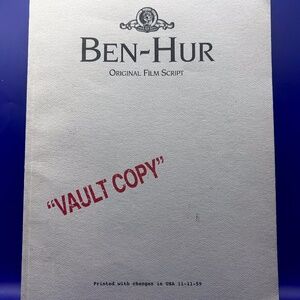 Ben Hur Original Film Script - Vault Copy 1959 Vintage Collectible